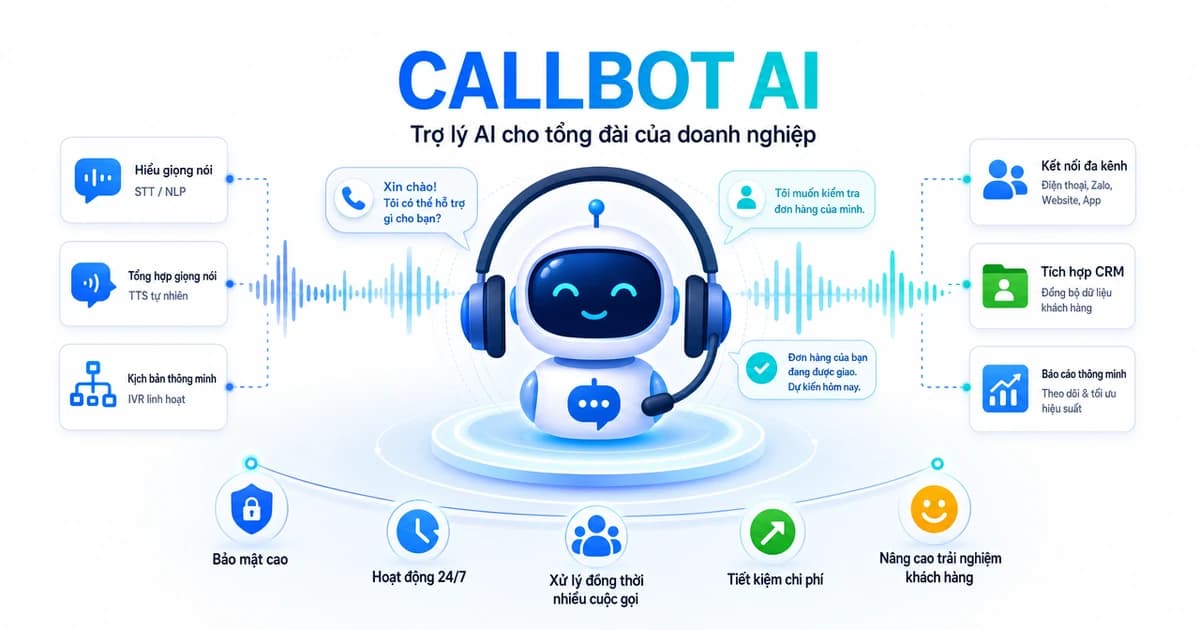 Callbot AI - Tổng đài gọi tự động bằng giọng nói tiếng Việt