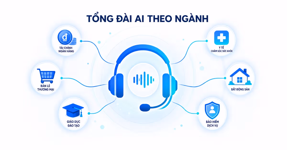 Ứng dụng tổng đài AI theo ngành