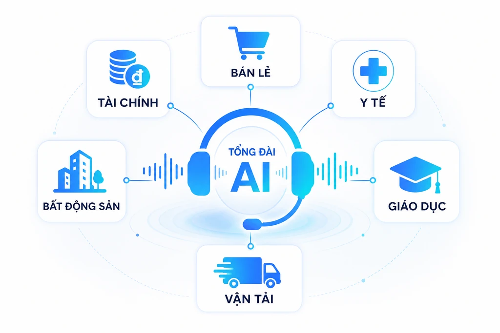 Các ngành ứng dụng callbot phổ biến tại Việt Nam: tài chính ngân hàng, bán