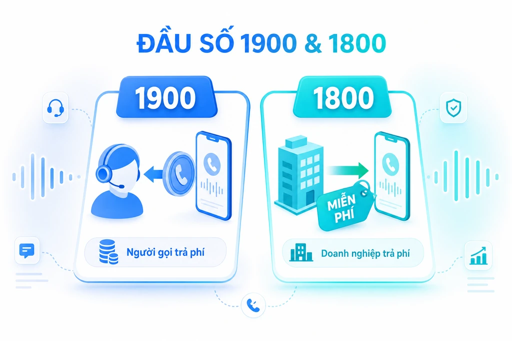 Phân biệt đầu số 1900 người gọi trả phí và đầu số 1800 miễn phí cho người gọi