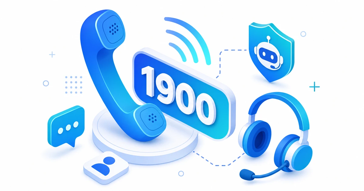 Nhân viên tổng đài đang tiếp nhận cuộc gọi từ khách hàng qua hotline doanh nghiệp