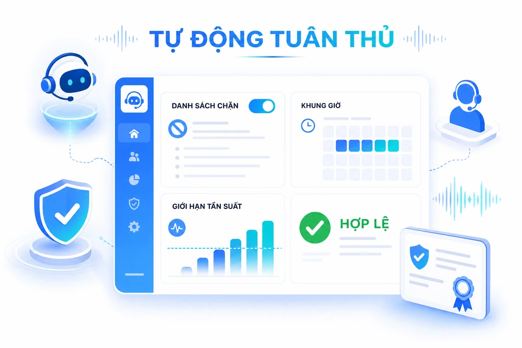 Tổng Đài AI tự động tuân thủ Nghị định 91: lọc danh sách chặn, giới hạn khung